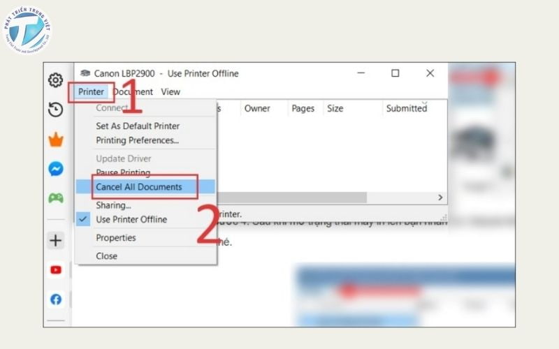 Khắc phục lỗi máy in không in được bước 3